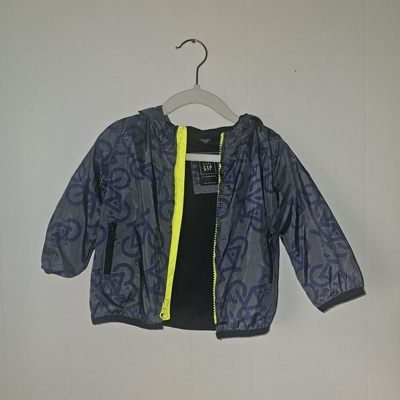 GAP | 12-18 mos | Blue and Black Bicycle Windbreaker - Picture 6 of 12